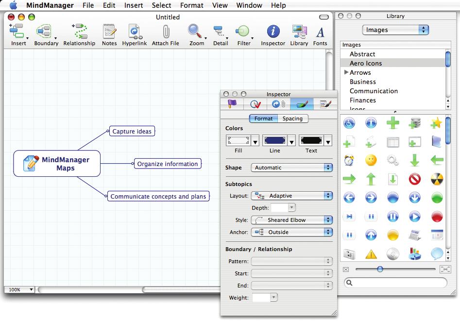 THE MINDMANAGER USER INTERFACE 1 2 5 4 3 1 Menu Access to all MindManager functions. 2 Toolbar Gives you quick access to frequently-used commands for creating and editing your maps.
