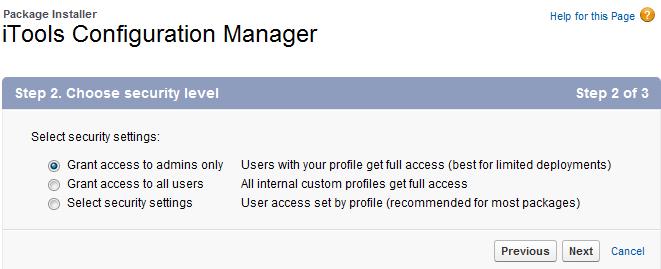 7. itools Configuration Manager requires access to your Salesforce CRM objects through the API. Please review and approve the required access by clicking Next. 8.