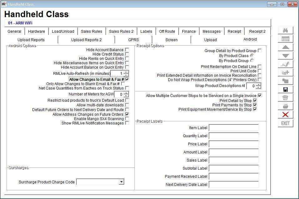 Save the changes to the screen and repeat for any additional Handheld Classes. Simply doing this step will allow the driver to choose to send an invoice Now or Always on any account in the handheld.