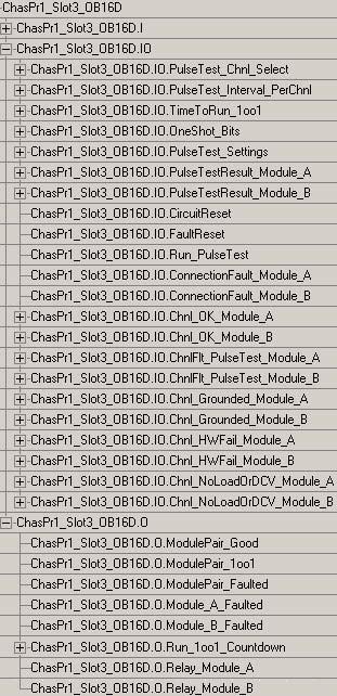 Chapter 6 Troubleshooting a Fault-tolerant System 8 / 2011 1756-OB16D ModulePair Tags to Identify the Type of Module Fault The ModulePair data type for the 1756-OB16D module provides tags that can