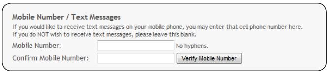 2. Retype the number in the Confirm Mobile Number field to verify that the number is entered accurately. 3.