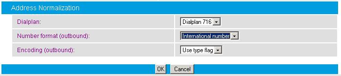An address map entry uses regular expressions (RegEx) (so does Microsoft Office Communications Server 2007) for converting the call address format for inbound or/and outbound direction.