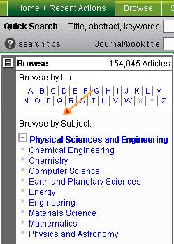 ScienceDirect Help For Example Selecting "Life Sciences" would also select its subcategories, including: Agricultural and Biological Sciences; Biochemistry, Genetics and Molecular Biology; and