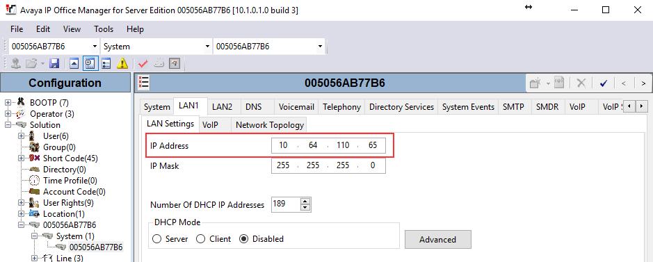 5.2. Obtain LAN IP Address From the configuration tree in the left pane, select System to display the System