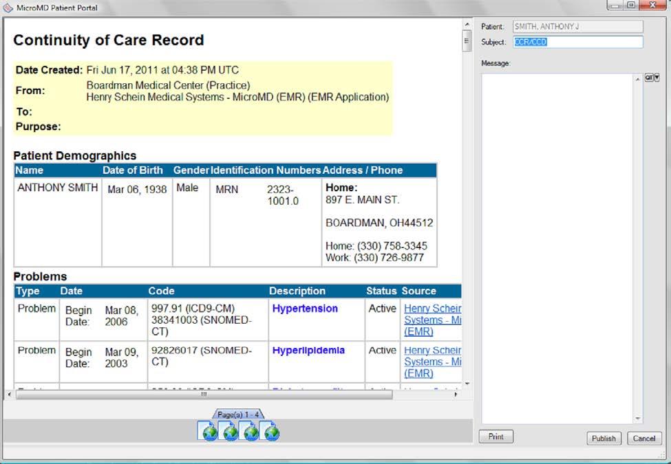 Allow patients to view CCR / CCD records This will allow patients to view and download their