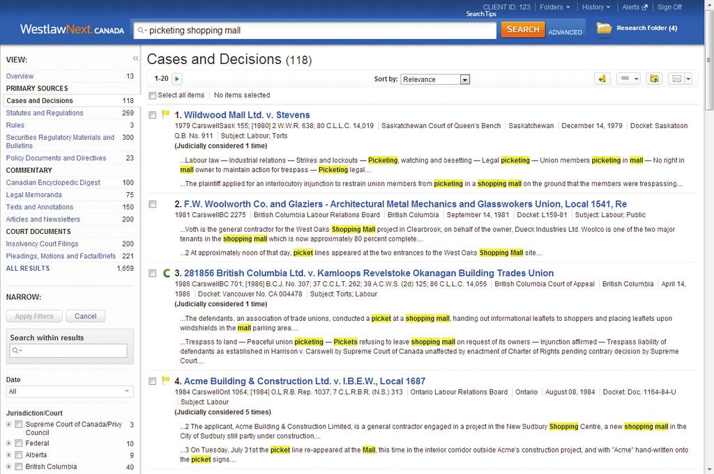 Searching Enter your search terms into the search box at the top of the home page to simultaneously search all content in the Primary Sources, Commentary and Court Documents sections of WestlawNext