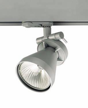 TeQ Spot - Mains Voltage 100w Hi-Spot 95 Easy lamp replacement wit E27 lamp base Easily dimmable 350 0.8m Housing Wite Silver 100W Q PAR 30 Single Circuit 2037278 2037281 0.
