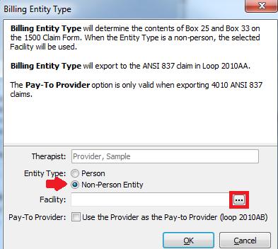 STEP D Highlight the Billing Entity Type and click on Edit.