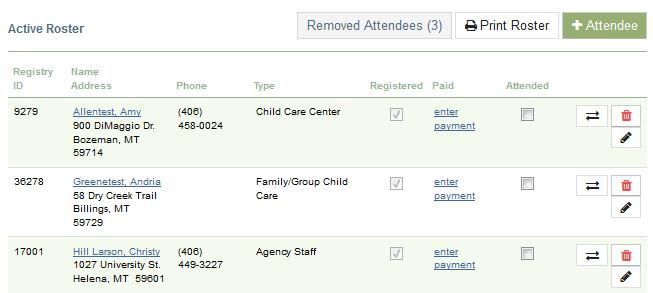 How do we add payments when made by check (if applicable)? Choose the event out of the organizations list of trainings.