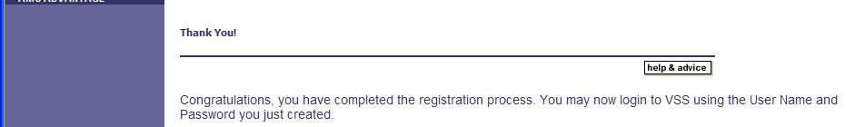 Print- Prints a copy of registration information 3) Click on Submit 4) Successful registration generates a congratulations message.