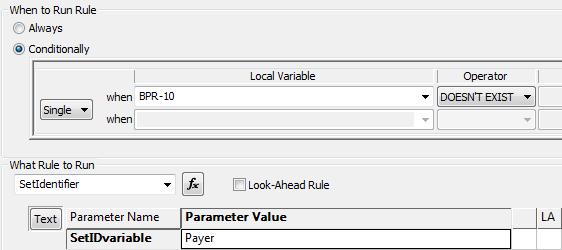 5. On the TRN-03, add a rule like this (notice the parameter