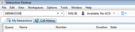 Call Handling Before we learn how to handle basic call functions in the Interaction Desktop, let s review some notes about dialing numbers: Unless it s an extension, dial the 10 digit phone number to