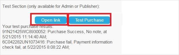 Note: As a purchase requires a monetary value, for this test purchase you will be making a payment of USD 0.01 ($0.01) though the actual amount of the app is different.