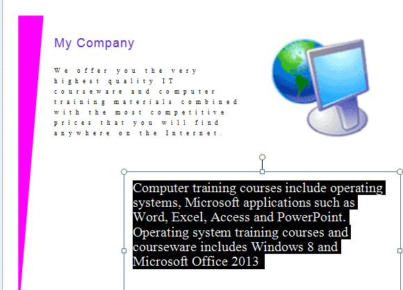 Microsoft Publisher 2016 Foundation - Page 40 as illustrated.