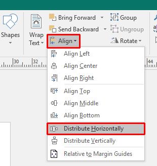 Microsoft Publisher 2016 Foundation - Page 82 You can also select the Align Left command to align objects to the left. You can also select the commands to align centre, top or bottom.