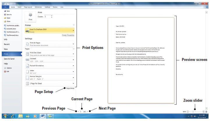 Step-by-Step: Use Print Preview USE the document that is open from the previous exercise. 1.