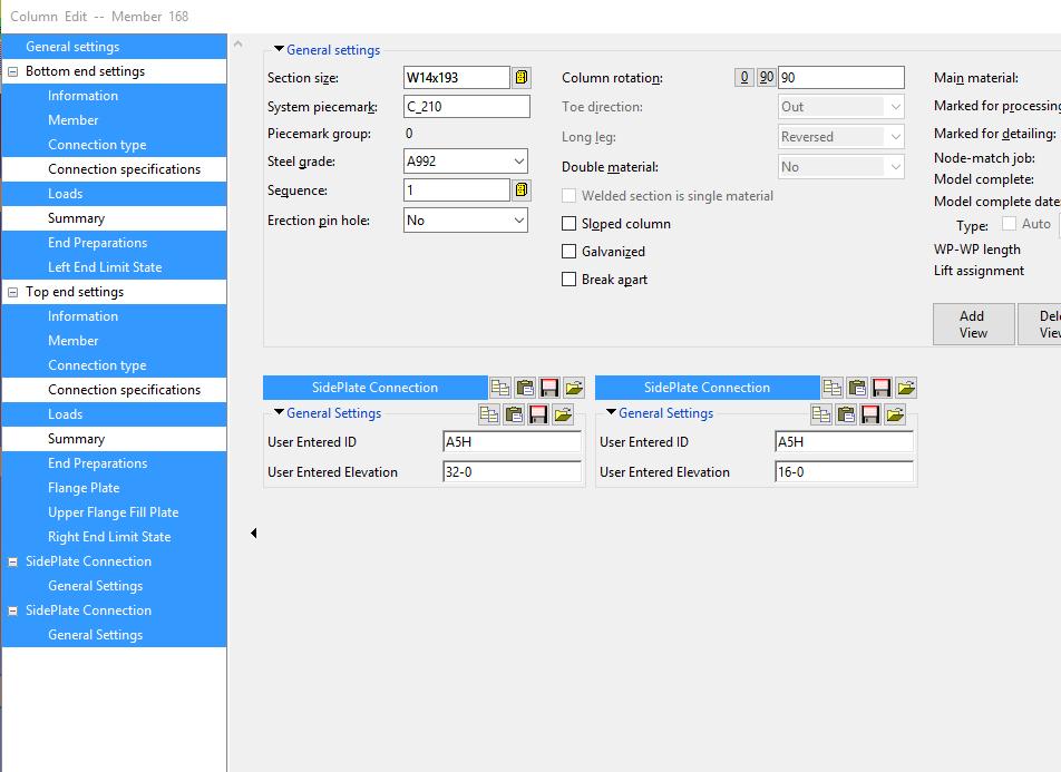 3. After the columns have been selected, right-click OK. 4. The SidePlate Markup Tool screen will appear, as shown in Figure 4, for each column that was selected.