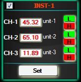 1) To change parameter name, unit and to set points (For TEMPERATURE, RH and DP) To change