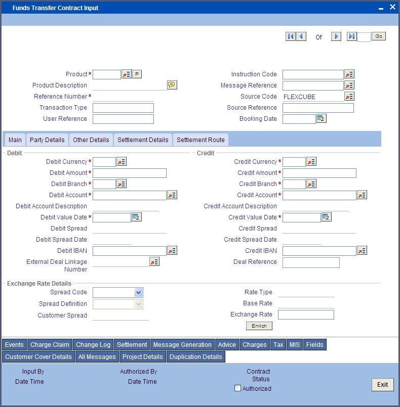 4.10.9 Viewing Customer Account Balance You can view the balance and account status of a customer account from any customer account field of any screen in Oracle FLEXCUBE.