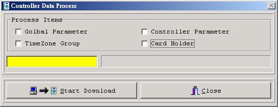 3.7 Controller Data Process Download data to all controller, Select download items.