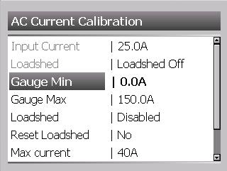 Configuring Loadshed relay operation. All three Current status pages have the ability to drive the Loadshed relay output on the back of the meter.