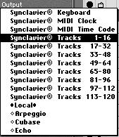 Sending MIDI Data to the Synclavier Sequencer The timbre that is stored on each of the first 120 Synclavier tracks can be triggered from any OMS-aware Macintosh application by sending MIDI data to