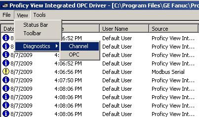 How to export OPC Driver Channel Diagnostic Log 1. View Runtime project must be configured to use View OPC Driver. As soon as view runtime started, you will be able to see ServerMain icon.