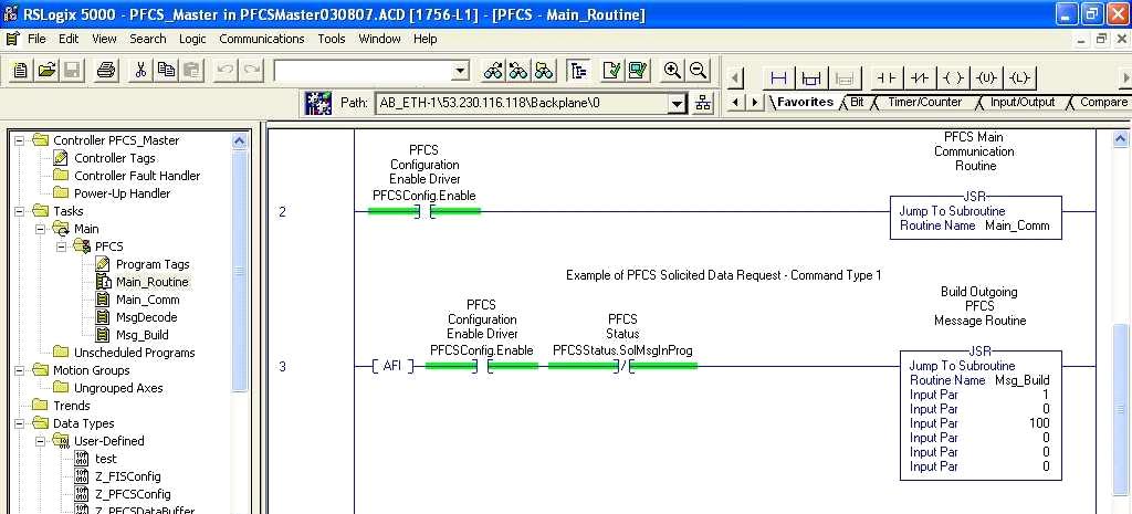 4.4 DRIVER JSR CONFIGURATION The command interface to the PFCS Driver is a Jump-to-Subroutine (JSR) instruction to the Msg_Build routine.