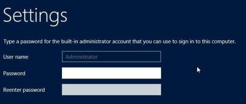 Install Windows Server (PXE) 8. Assign the administrator password. Note - The password must have eight characters, with one number and one uppercase character.