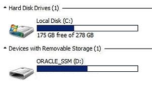 Update System Drivers The USB device is named: ORACLE_SSM b. Double-click the ORACLE_SSM USB drive. 2. Navigate to the installer folder: drive:\oracle_ssm\windows\version\installer.