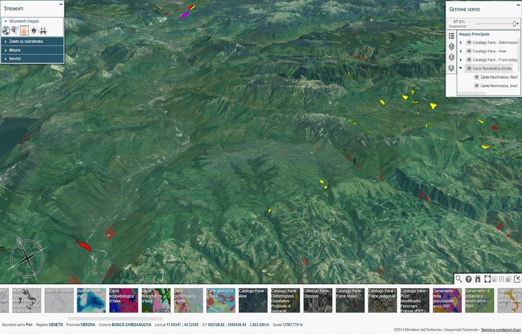 Italian Ministry of Environment GeoBrowser3D: the