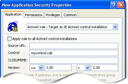 With IE running as a restricted user, control installations normally fail (often without proper feedback) because the installations occur within the IE process and therefore within the same