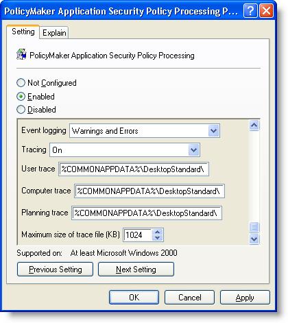 To configure Security Driver logging and tracing options: a. In the console tree, click Security Driver, then double-click Security Driver Logging in the details pane. b.