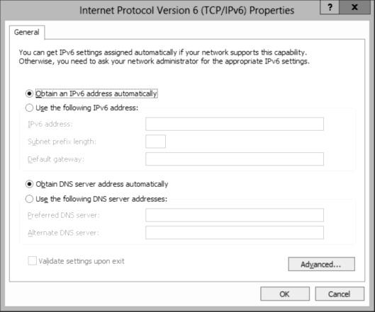 92 Installing and Configuring Windows Server 2012 3. Right-click the Ethernet icon and, from the context menu, select Properties. The Ethernet Properties sheet appears. 4.