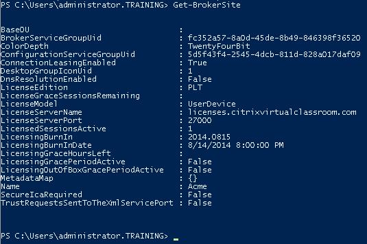 * This loads the Citrix PowerShell snap-ins that are required for interacting with the Delivery Controller from PowerShell. 3.