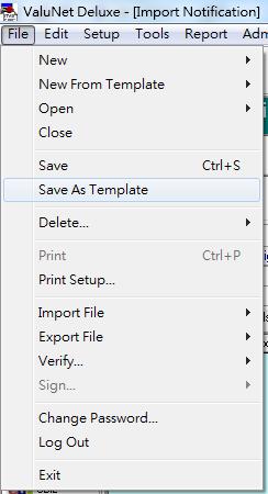 10.3 TEMPLATE FUNCTION In the TTRS services, user may save a notification as a template document and then later use this