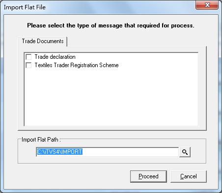 Then the following screen is opened. User has to click the checkbox of Textiles Trader Registration Scheme and then click Proceed button to proceed.