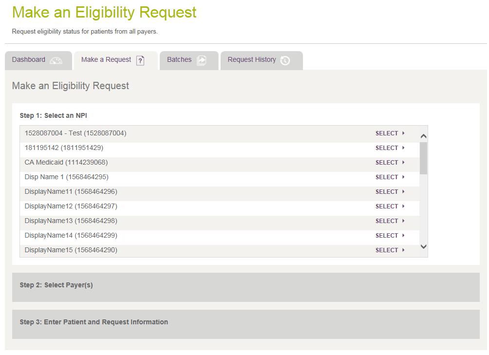 Figure 48: Warning Message The Make an Eligibility Request page appears in ABILITY COMPLETE where you can request