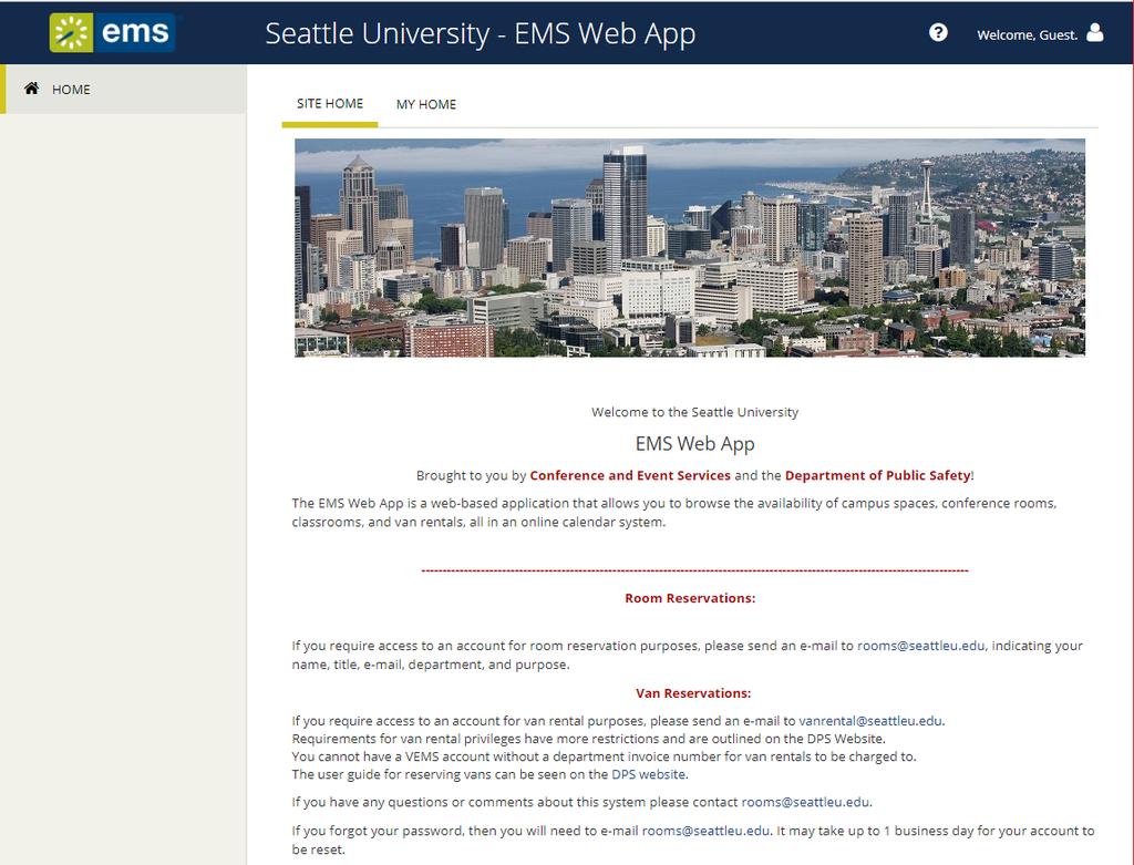 PROCEDURE You must first request an account before you may access the EMS Web App (see top paragraph of page 1).