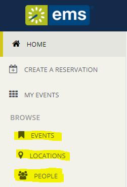 You can also use this menu to set: Delegates designate a person to be able to book rooms on your behalf Personalization set up your own default settings per Reservation template (start time, end