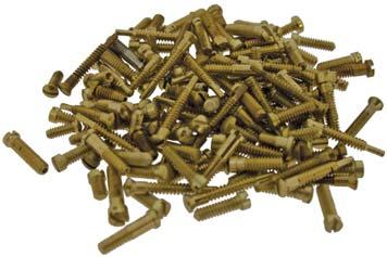 WATCH PARTS NON BRANDED Spectacle Screws, Brass Spectacle Tubes & Rivets Case Back Screws, Eufor Brass screws made 100pcs S37421