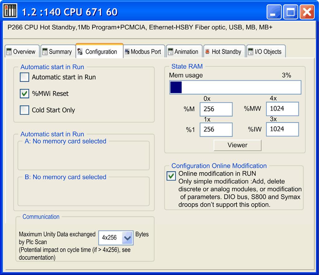 Upgrade Procedure to use CCOTF Function The picture below shows the specific check box added in the configuration tab: 14.Rebuild the application using Rebuild all and download it onto CPU B.