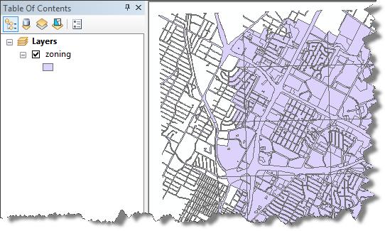 Add the data to ArcMap 1. Type C:\arcgis\ArcTutor\Data Interoperability\zoning\zoning.gdb in the Location text box and press ENTER.