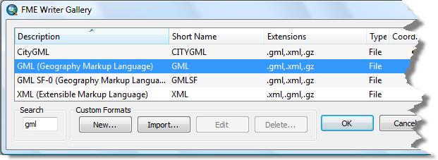 shp file is connected to the Quick Export input. 5. Double-click Quick Export. 6. Click the Output Dataset browse button. The Specify Data Destination dialog box opens. Choosing the FME writer 1.