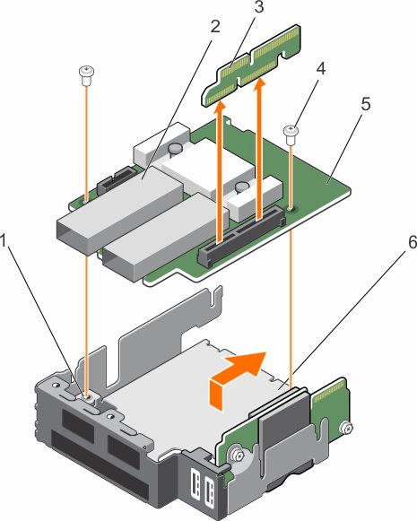 c Remove the PCIe mezzanine card bridge and keep it aside for future use. CAUTION: To prevent damage to the PCIe mezzanine card, you must hold the card only by its edges. Figure 16.