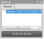the device and the SimpleSet interface must touch. The scanned device will be shown in the Network panel. 7.