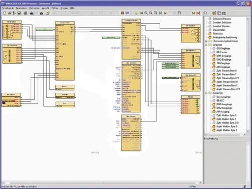 Control functions, protection functions and the wiring of the control circuit are implemented in SIMOCODE pro by predefined control functions and can be readily configured using SIMOCODE ES.