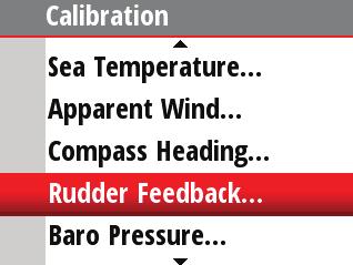Rudder Feedback The rudder feedback sensors RF70N and RF25N are calibrated from factory.