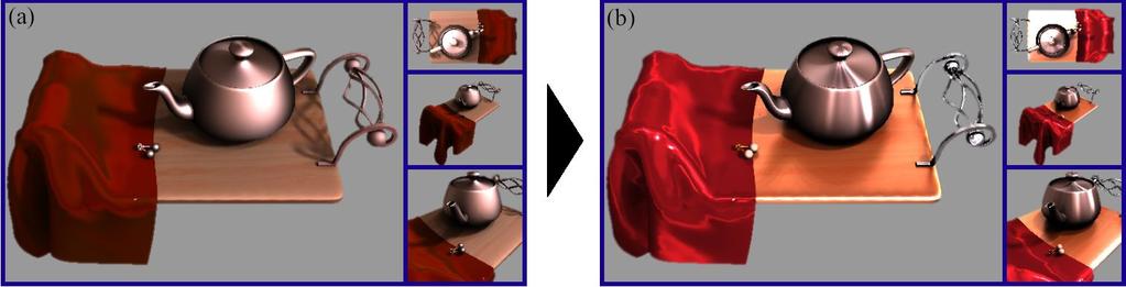 6.2 Dynamic Materials and BRDF Editing 339 Fig. 6.3 Results of real-time BRDF editing, from Ben-Artzi et al. [14].