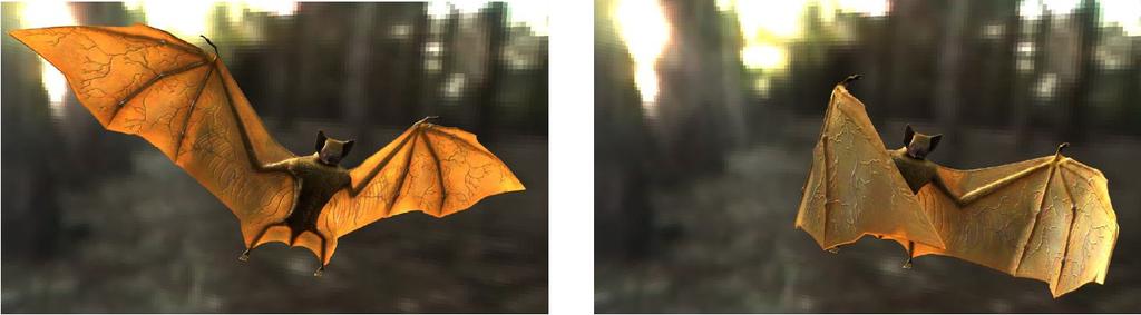 6.3 Dynamic Scenes and Deforming Geometry 343 Fig. 6.5 Local deformable PRT [123] for a bat flapping its wings.